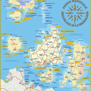 mappa delle spiagge isola di Caprera